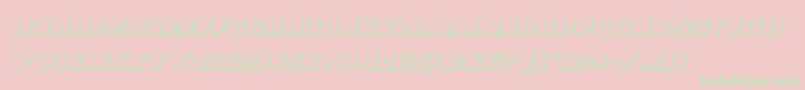 righthandluke3dital Font – Green Fonts on Pink Background