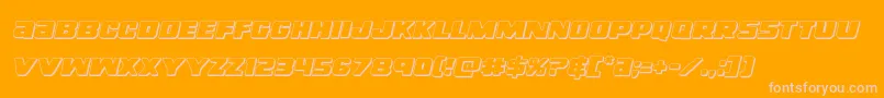 righthandluke3dital Font – Pink Fonts on Orange Background