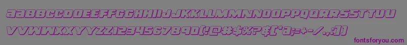 righthandluke3dital Font – Purple Fonts on Gray Background