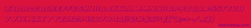 righthandluke3dital Font – Purple Fonts on Red Background