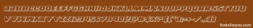 righthandluke3dital Font – White Fonts on Brown Background