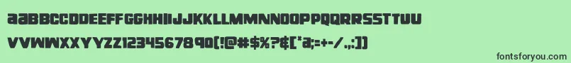 フォントrighthandlukecond – 緑の背景に黒い文字