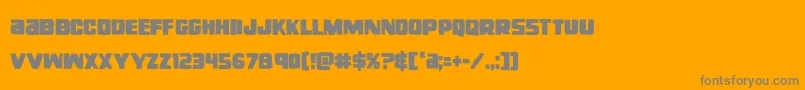 righthandlukecond Font – Gray Fonts on Orange Background