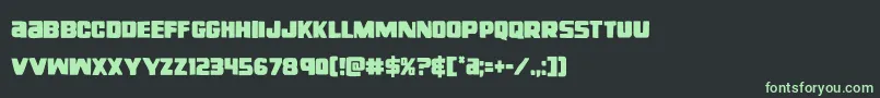 フォントrighthandlukecond – 黒い背景に緑の文字