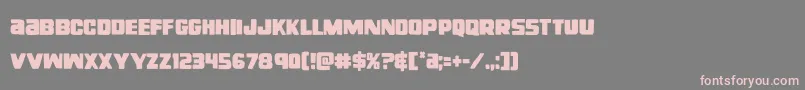 righthandlukecond Font – Pink Fonts on Gray Background