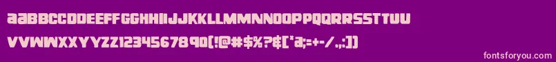 righthandlukecond Font – Pink Fonts on Purple Background