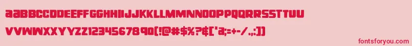 フォントrighthandlukecond – ピンクの背景に赤い文字