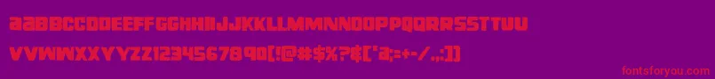 フォントrighthandlukecond – 紫の背景に赤い文字