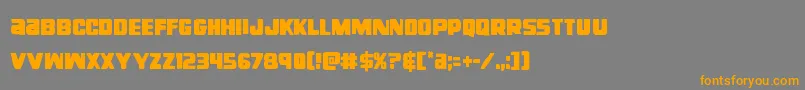 righthandlukecond Font – Orange Fonts on Gray Background