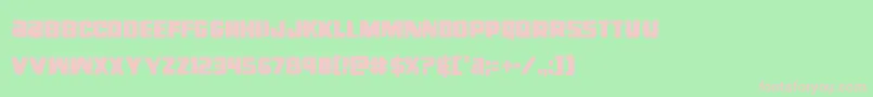 righthandlukecond Font – Pink Fonts on Green Background