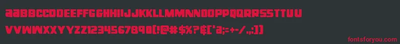 righthandlukecond Font – Red Fonts on Black Background