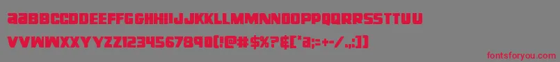 righthandlukecond Font – Red Fonts on Gray Background