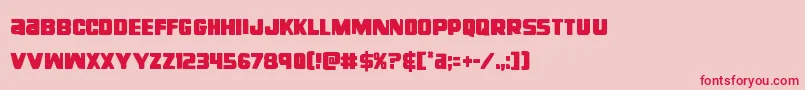 righthandlukecond Font – Red Fonts on Pink Background