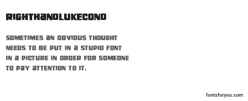 Review of the Righthandlukecond (138725) Font