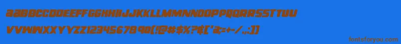 righthandlukecondital Font – Brown Fonts on Blue Background