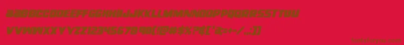 righthandlukecondital Font – Brown Fonts on Red Background