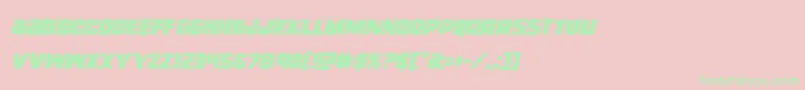 righthandlukecondital Font – Green Fonts on Pink Background