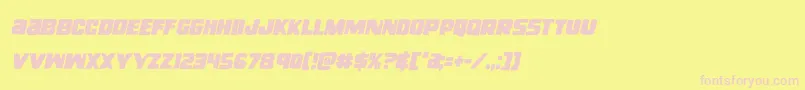 righthandlukecondital Font – Pink Fonts on Yellow Background