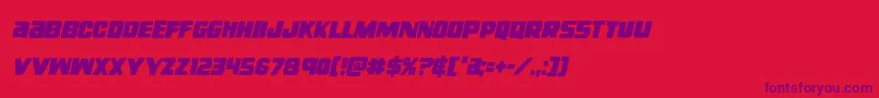 righthandlukecondital Font – Purple Fonts on Red Background