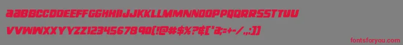 フォントrighthandlukecondital – 赤い文字の灰色の背景