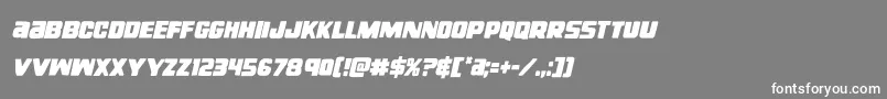 フォントrighthandlukecondital – 灰色の背景に白い文字