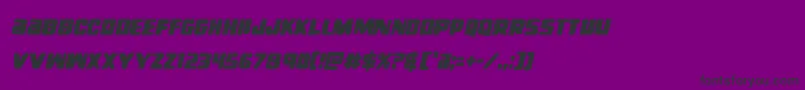 フォントrighthandlukecondital – 紫の背景に黒い文字