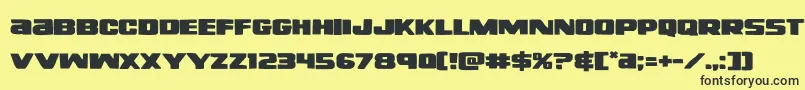 righthandlukeexpand Font – Black Fonts on Yellow Background