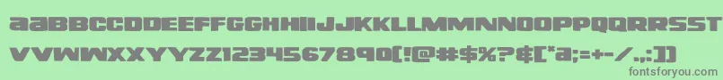 フォントrighthandlukeexpand – 緑の背景に灰色の文字