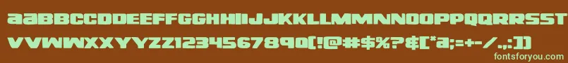 righthandlukeexpand Font – Green Fonts on Brown Background