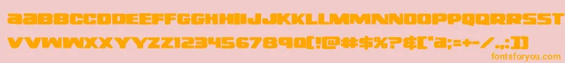 righthandlukeexpand Font – Orange Fonts on Pink Background