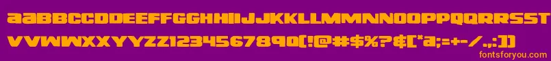 righthandlukeexpand Font – Orange Fonts on Purple Background