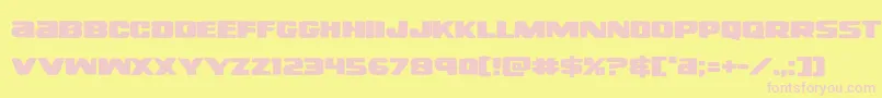 righthandlukeexpand Font – Pink Fonts on Yellow Background