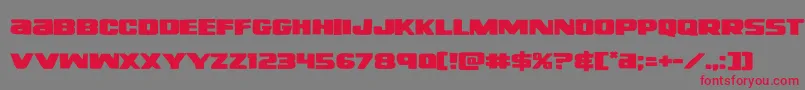 righthandlukeexpand Font – Red Fonts on Gray Background