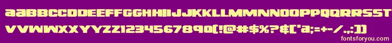 righthandlukeexpand Font – Yellow Fonts on Purple Background