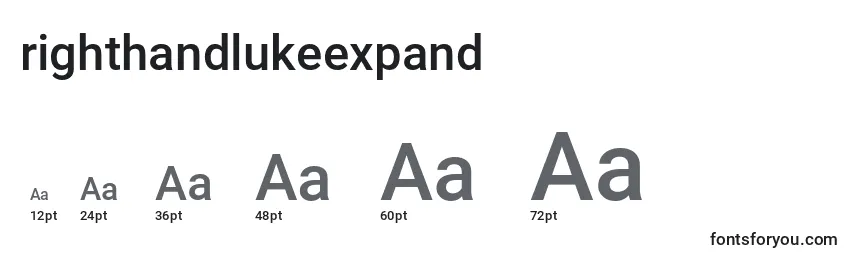 Размеры шрифта Righthandlukeexpand (138729)