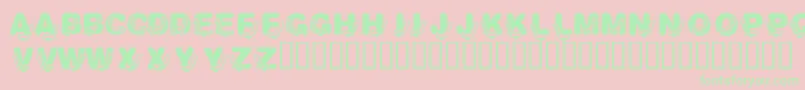 KrHockeyFun Font – Green Fonts on Pink Background