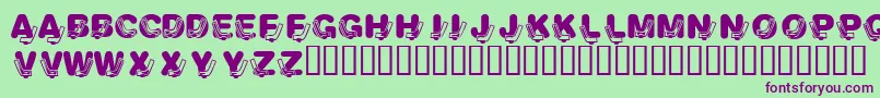 KrHockeyFun Font – Purple Fonts on Green Background