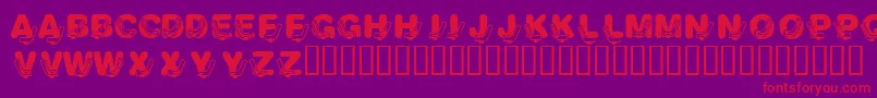 KrHockeyFun Font – Red Fonts on Purple Background