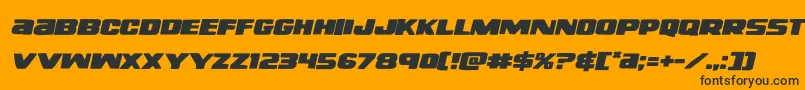 righthandlukeexpandital Font – Black Fonts on Orange Background