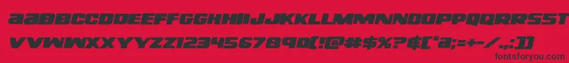 righthandlukeexpandital-fontti – mustat fontit punaisella taustalla
