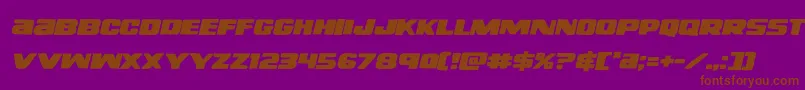 righthandlukeexpandital Font – Brown Fonts on Purple Background