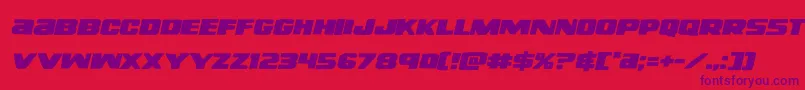 フォントrighthandlukeexpandital – 赤い背景に紫のフォント