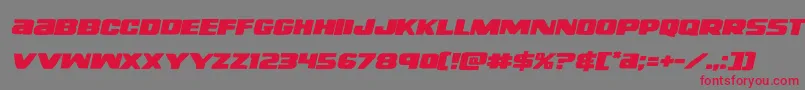 More about righthandlukeexpandital Font righthandlukeexpandital Font – Red Fonts on Gray Background