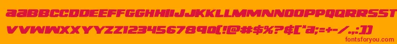 fuente righthandlukeexpandital – Fuentes Rojas Sobre Fondo Naranja