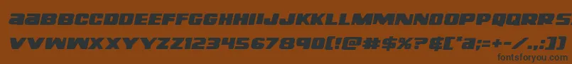 righthandlukeexpandital Font – Black Fonts on Brown Background