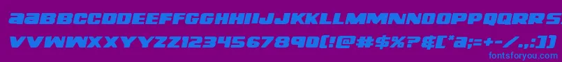 righthandlukeexpandital Font – Blue Fonts on Purple Background