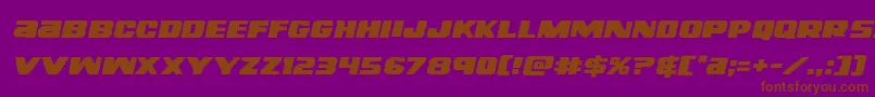 righthandlukeexpandital Font – Brown Fonts on Purple Background