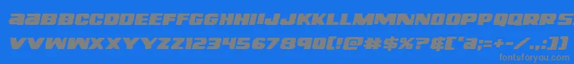 righthandlukeexpandital Font – Gray Fonts on Blue Background