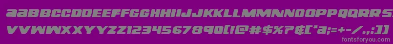 righthandlukeexpandital Font – Gray Fonts on Purple Background