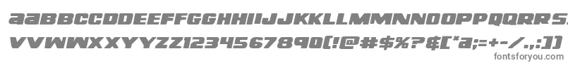 フォントrighthandlukeexpandital – 白い背景に灰色の文字